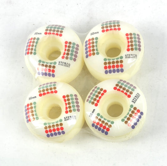 Stereo Dots White Purple Red Brown Green 52mm Skateboard Wheels