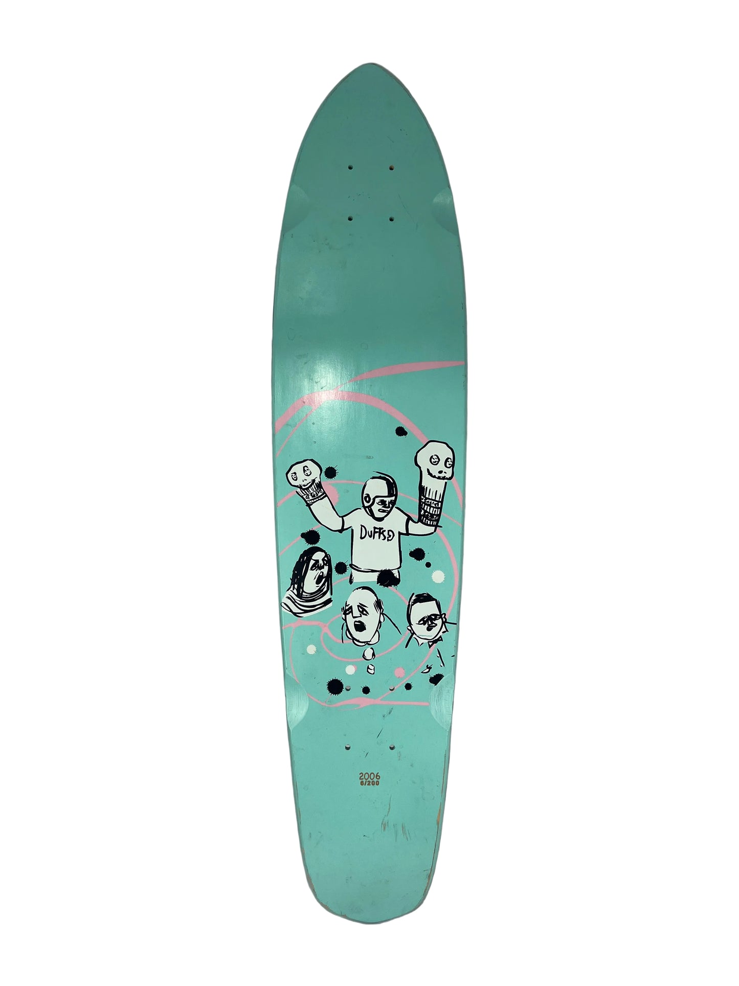 Duffs Russ Pope Boxer Light Blue Pink Size 7.625" Vintage NOS Cruiser Deck 2006 #6 - 200 Produced