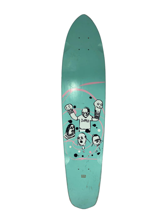 Duffs Russ Pope Boxer Light Blue Pink Size 7.625" Vintage NOS Cruiser Deck 2006 #6 - 200 Produced