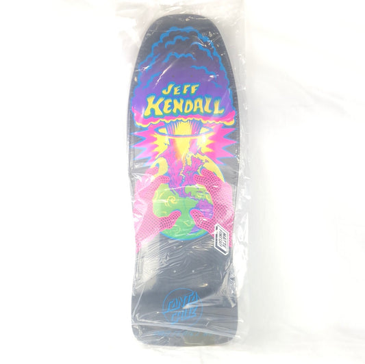 Santa Cruz Jeff Kendall End of The World Black/Multi Color Size 10" Shaped Skateboard Deck 2019 Reissue