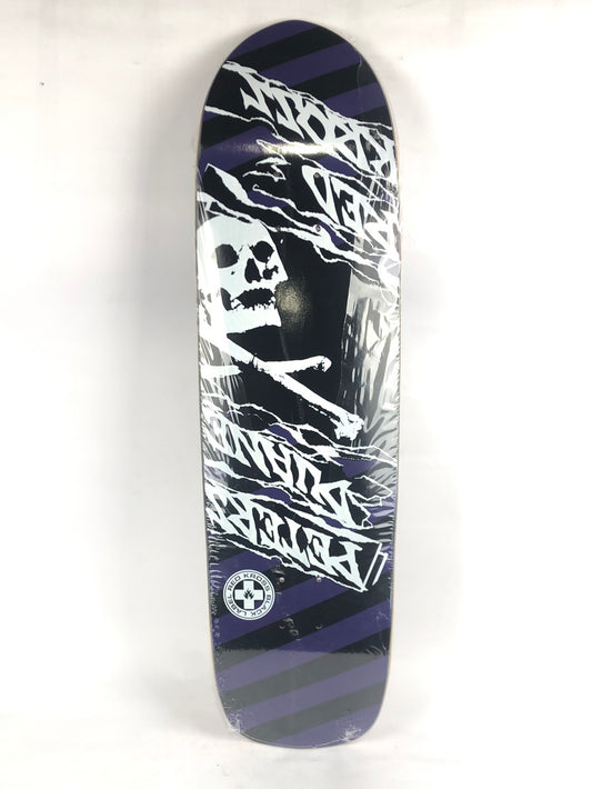 Black Label Duane Peters Red Kross Cross Bones Black/White/Purple 8.5" Skateboard Deck 2003