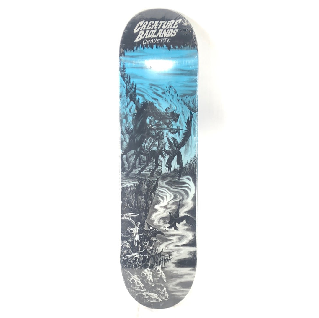 Creature/Badlands David Gravette Black/Blue/White Size 8.25 Skateboard Deck