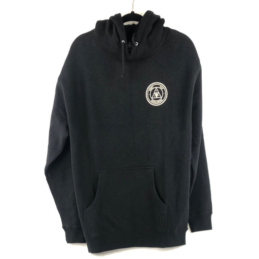 Huf x Obey Chest and Back Logo Black Size L Hooded Sweatshirt