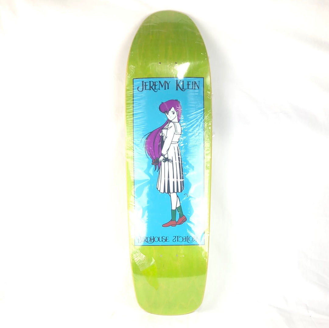 Birdhouse Look Back Jeremy Klein Green/Blue Size 9.25 Shaped Skateboard Deck 1992