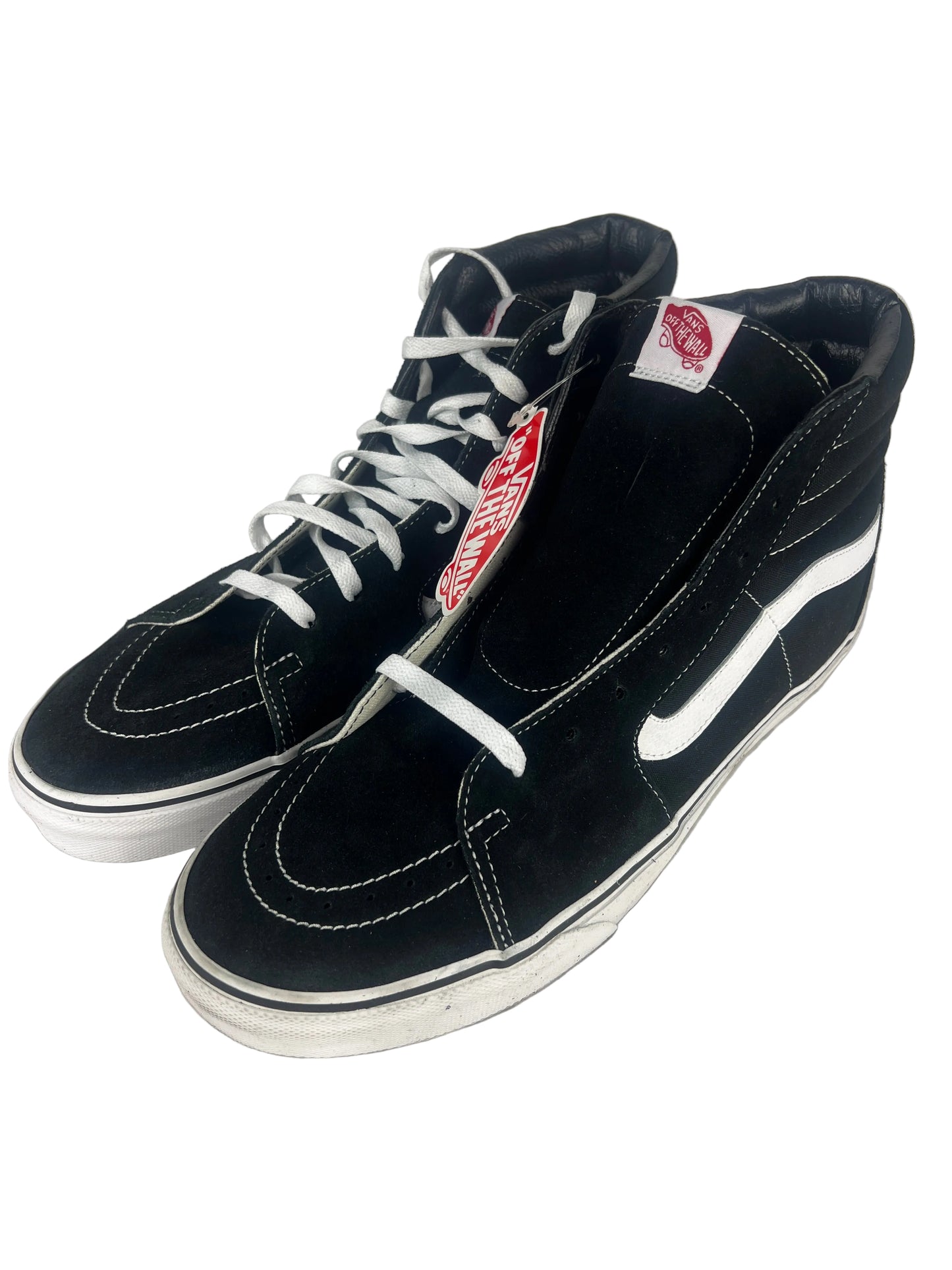 Vans Sk8-Hi Black Leather US Mens Size 13 Classic Shoes