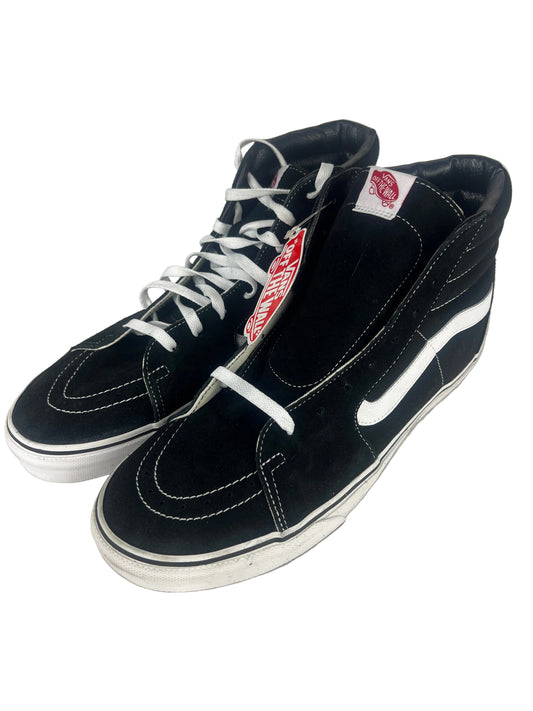 Vans Sk8-Hi Black Leather US Mens Size 13 Classic Shoes