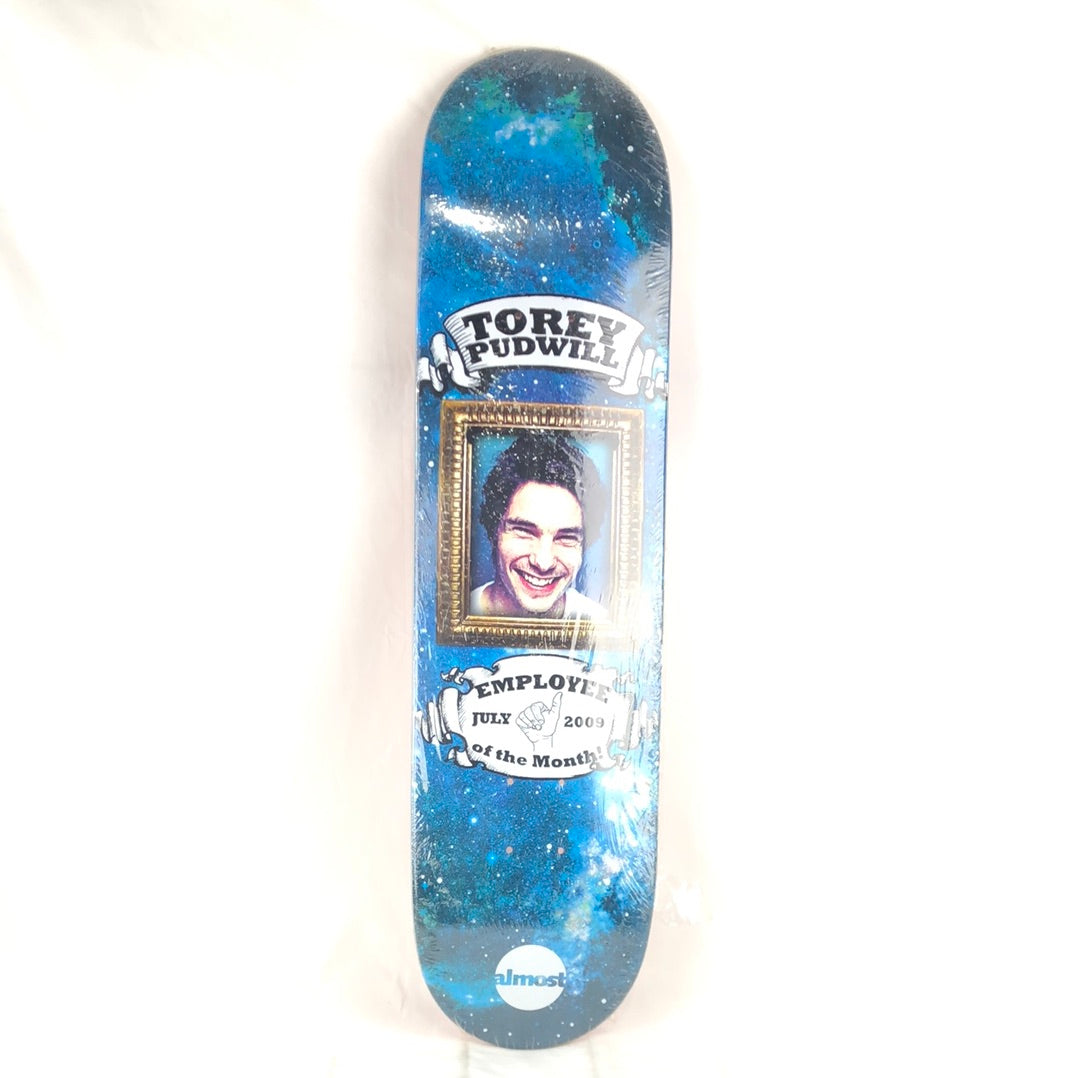 Almost Torey Pudwill Employee of the Month Blue/White/Black Size 7.75 Skateboard Deck