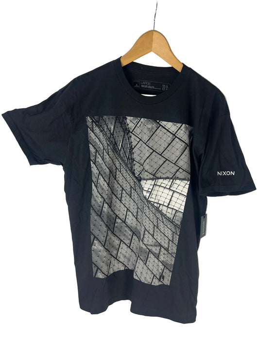 Nixon Blotto Black White Mens Size L S/s Vintage Shirt