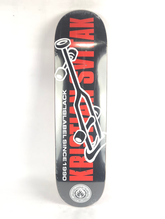 Black Label Kristian Svitak Classic Crutch Black/White/Red 8" Skateboard Deck 2005