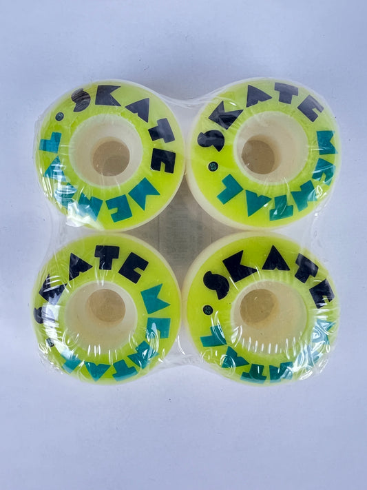 Skate Mental Green Black Turquoise Size 52MM Vintage NOS Wheels