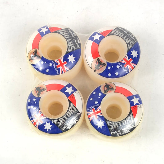 Satori Australia Chile Graphic Red White Blue 52mm 101 Durometer Skateboard Wheels