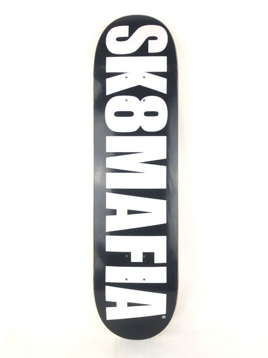 Sk8mafia Team Logo Black White Size 8" Deck