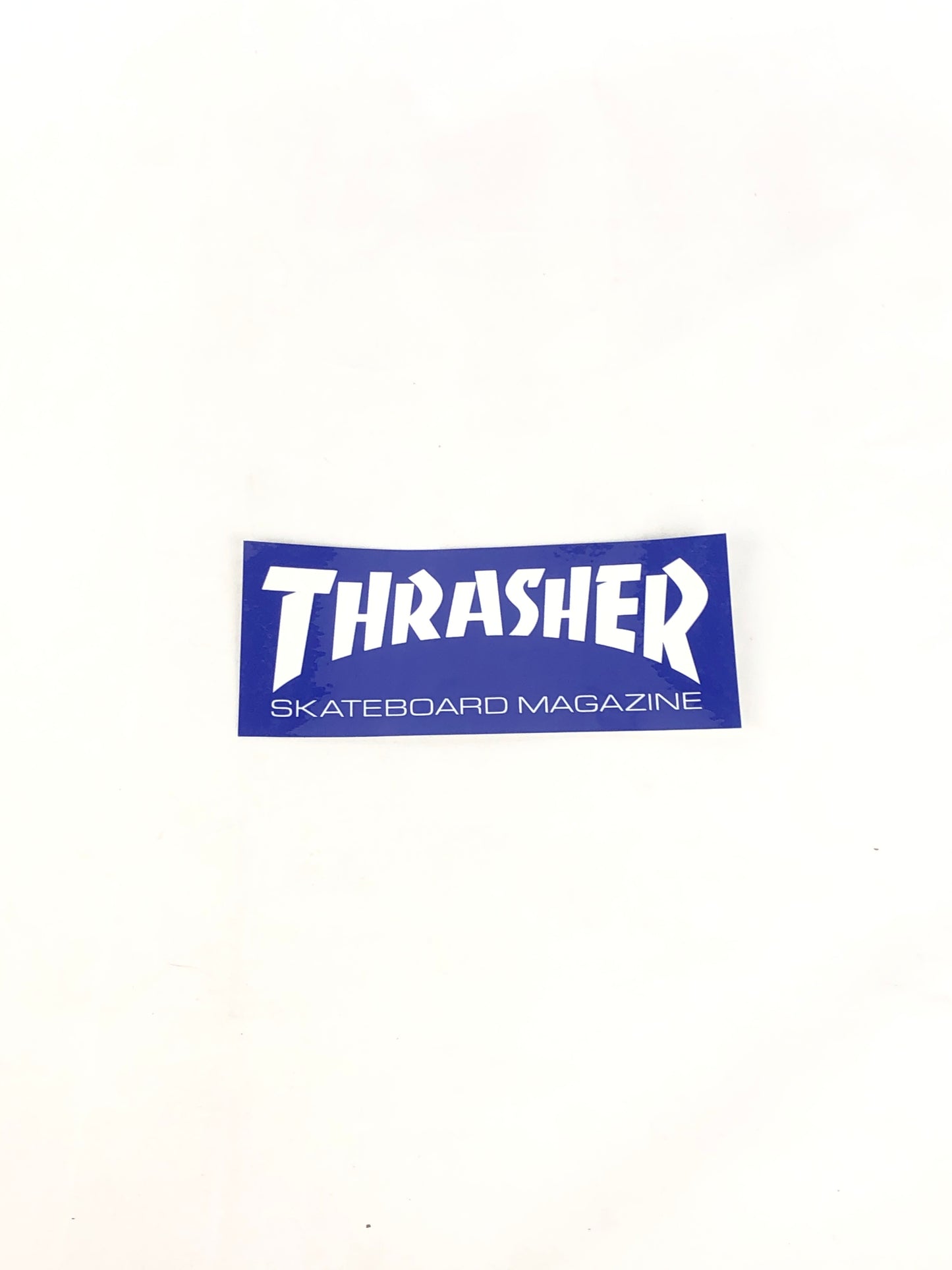 Thrasher Skateboard Magazine Blue White 6" x 2.5" Sticker