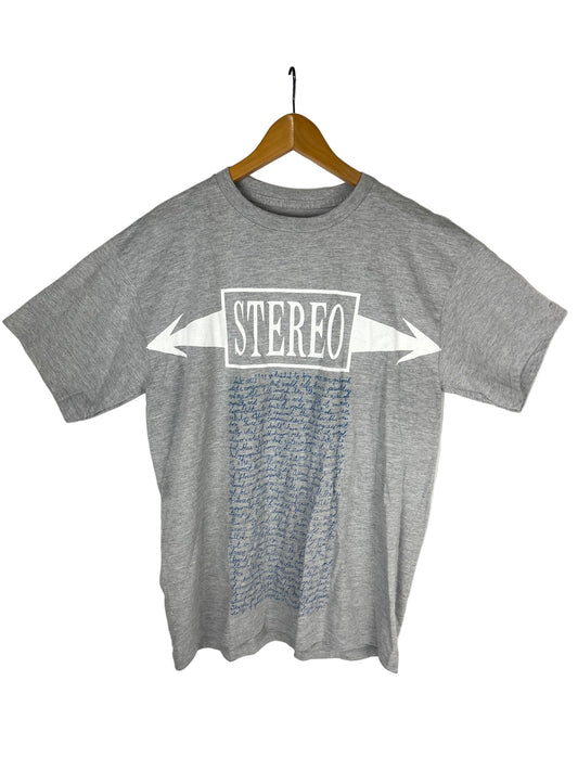 Stereo Jason Lee Poem Heather Gray Lt Blue White Stereo Arrows Logo Size L S/s Vintage Shirt