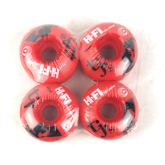 Hi-Fi Todd Jordan  Red Black White 54mm Skateboard Wheels