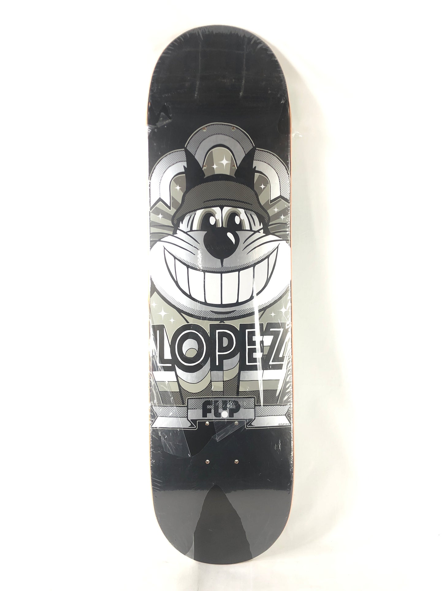 Flip Louie Lopez Gallery Series Black Grey White Size 8.25 Skateboard Deck