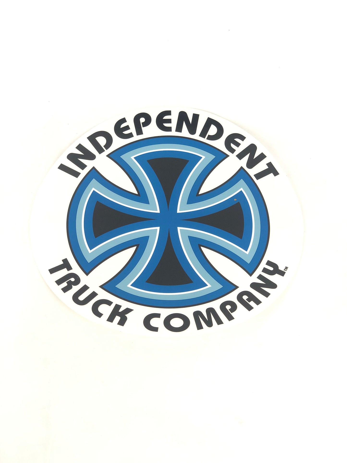 Independent Truck Company White Blue 10" (Large) Circle Sticker