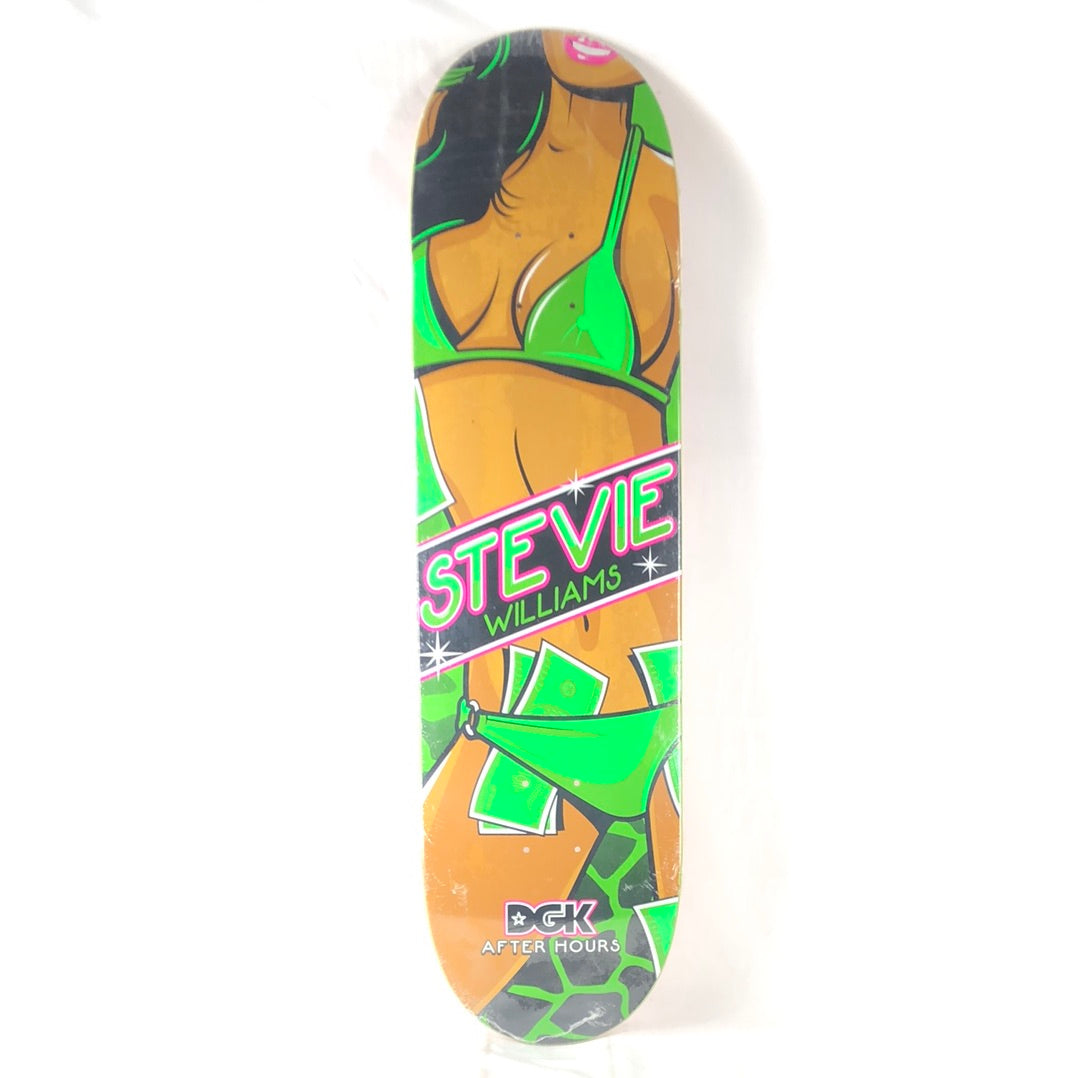 DGK Stevie Williams Stripper Graphic Green/Black/Brown/Pink Size 8.38 Skateboard Deck