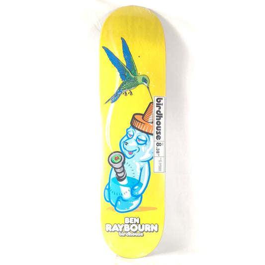 Birdhouse Ben Raybourn Honey Bottle Bong Yellow/Blue/Green/Orange Size 8.38 Skateboard Deck