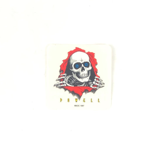 Powell "Ripper" White Red 3" 1997 Sticker