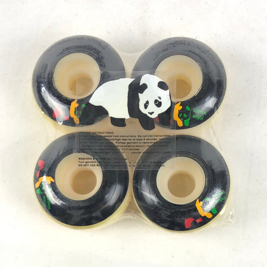 Enjoi Panda Logo Black Red Yellow Green 52mm Skateboard Wheels