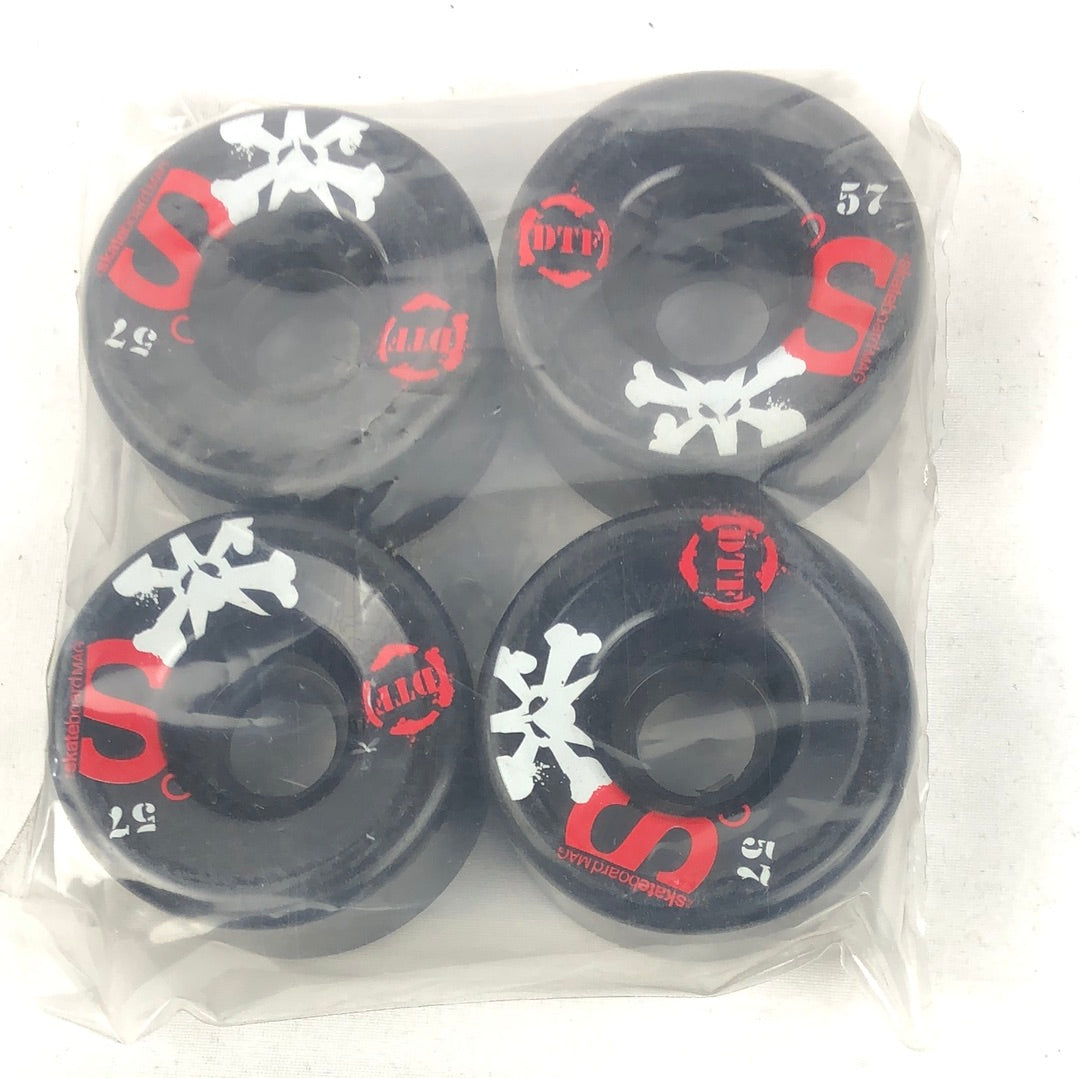 Bones x Skateboard Mag Logo Black Red White 57mm Skateboard Wheels