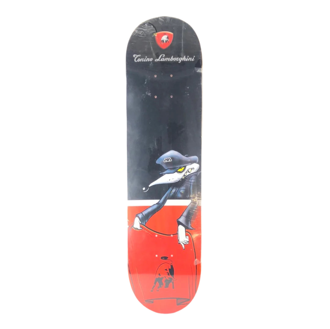 Natural Koncept Lamborghini graphic Black Red White Size 8" Vintage NOS Deck