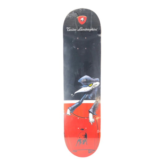 Natural Koncept Lamborghini graphic Black Red White Size 8" Vintage NOS Deck