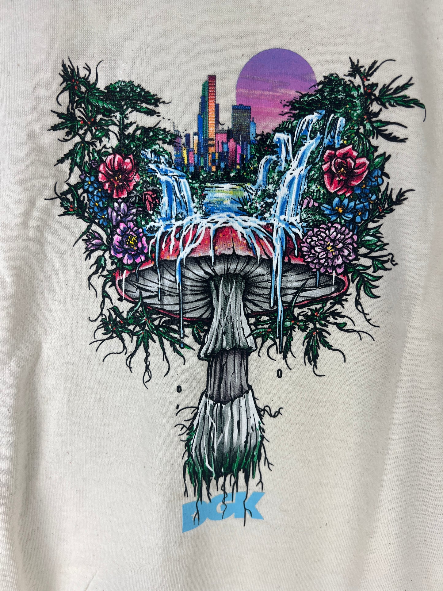 DGK Fantasy Mushroom Cream Multi Size L S/s Vintage Shirt