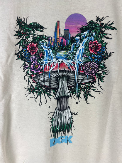 DGK Fantasy Mushroom Cream Multi Size L S/s Vintage Shirt