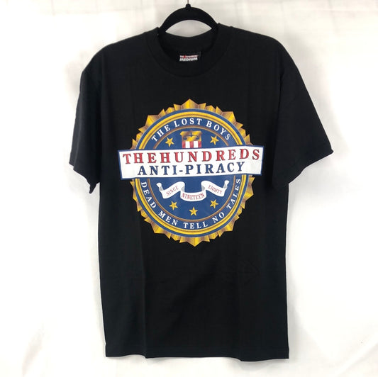 The Hundreds Chest logo Anti Piracy Black Blue Gold Size M S/s Shirt