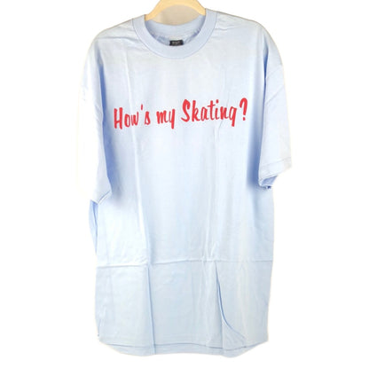 Shut "Hows My Skating?" Chest Logo Blue Red Size XL S/s Shirt