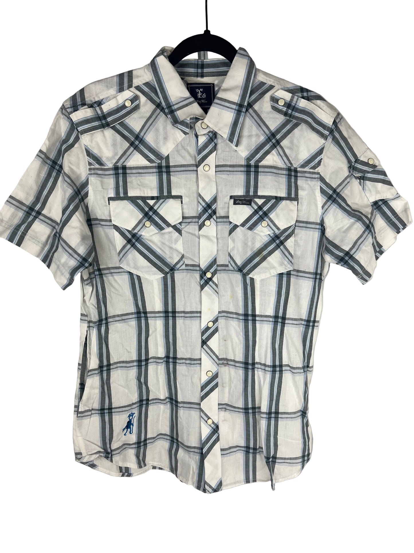 LRG Wovens LRG White Plaid Multi Size S L/s Vintage Button Up Woven Shirt