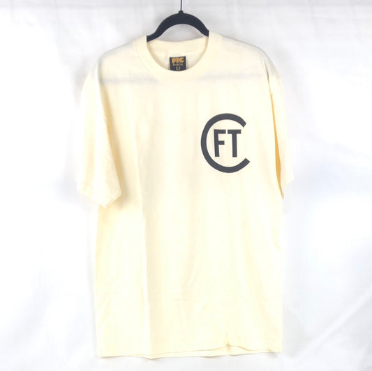 FTC Cream/Black Semi-Circle Logo T-Shirt US Mens Size Large