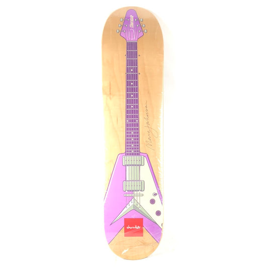 Chocolate Marc Johnson Guitar Series Flying V Blank/Purple Size 7.5 Skateboard Deck