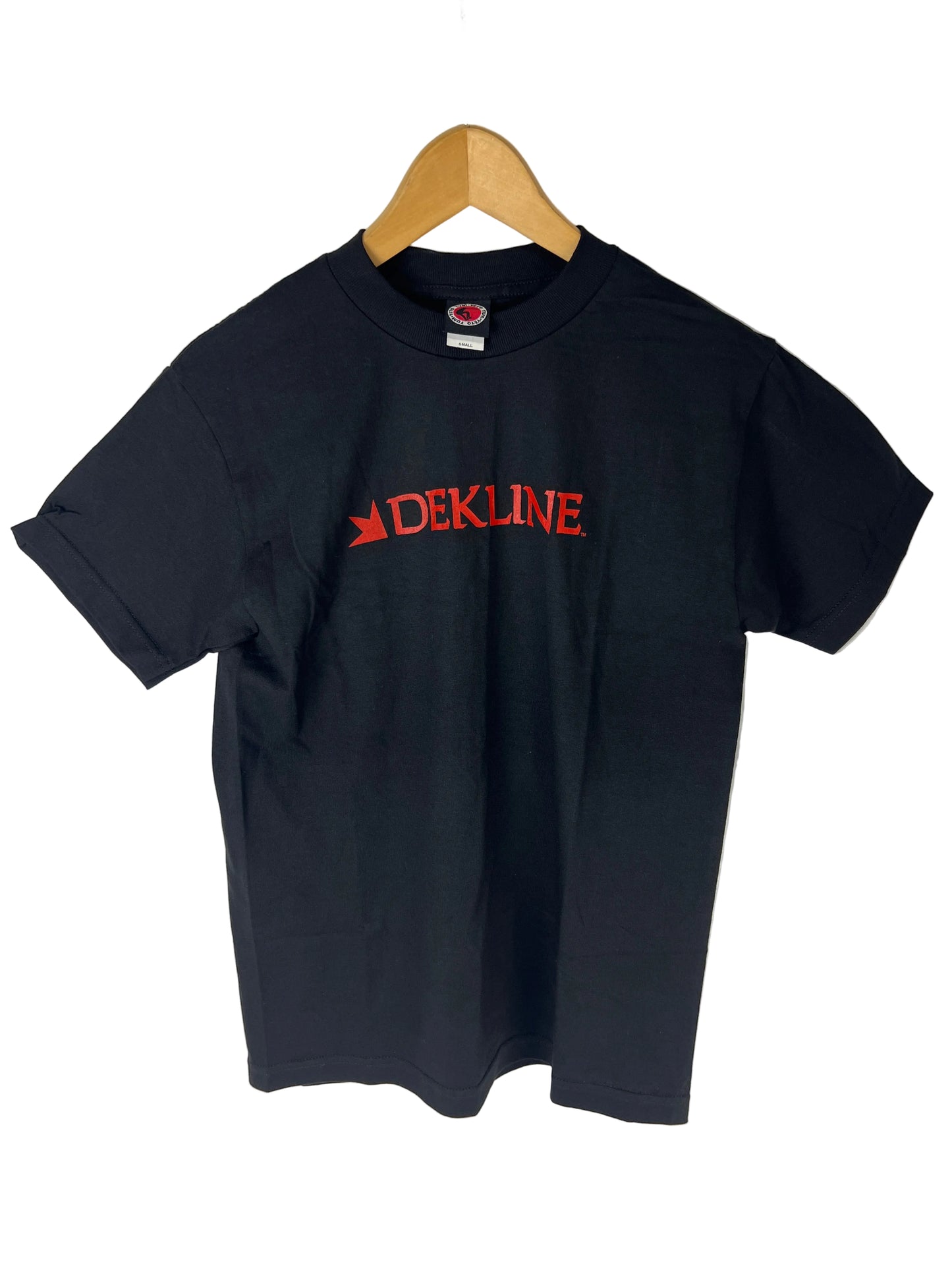 Dekline Black Red Dekline Logo Size S S/s Vintage Shirt