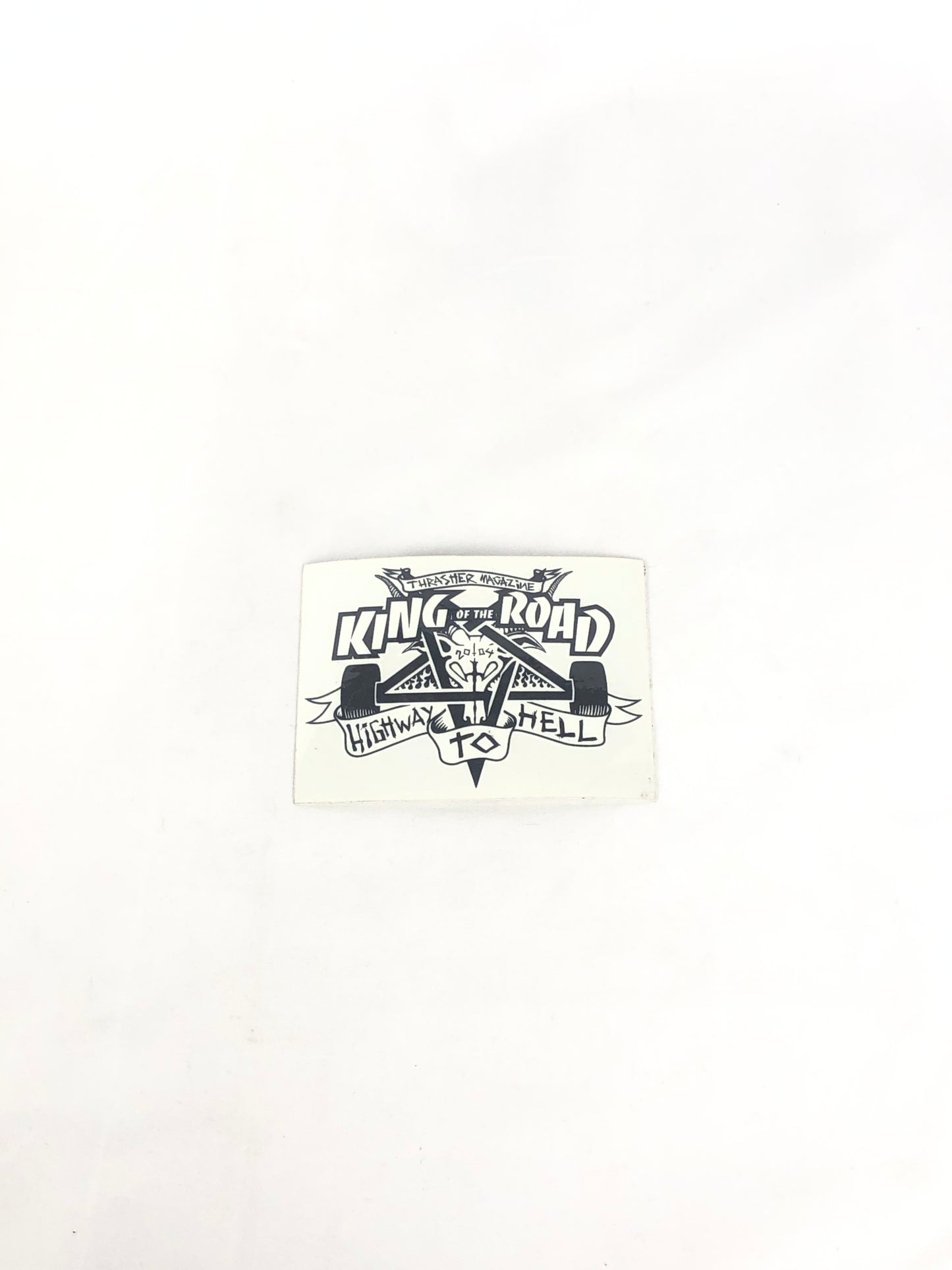Thrasher Magazine Highway To Hell 2004 Clear Black 4.25" x 3" Sticker