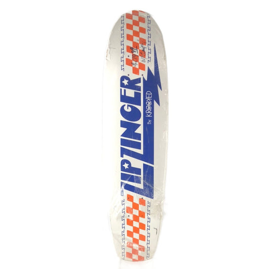 Krooked Zip Zinger White/Blue/Orange Size 7.75 Shaped Skateboard Deck