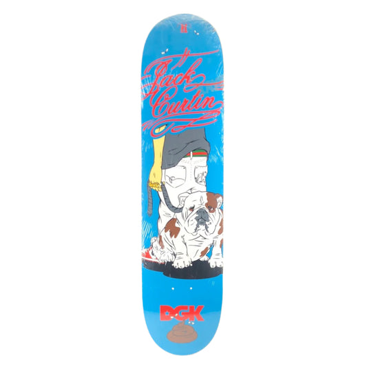 DGK Jack Curtin Bull Dog Blue Red 7.63" Skateboard Deck