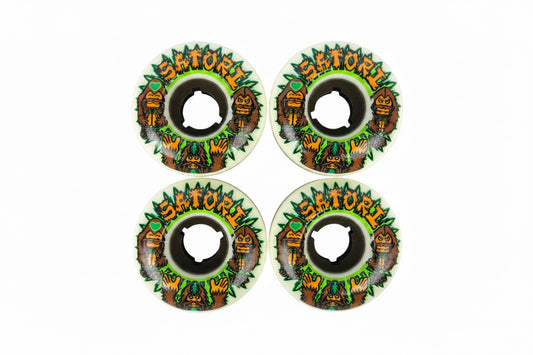 Satori Movement Bigfoot White Brown Orange Size 54MM 78A Duro Vintage NOS Cruiser Wheels