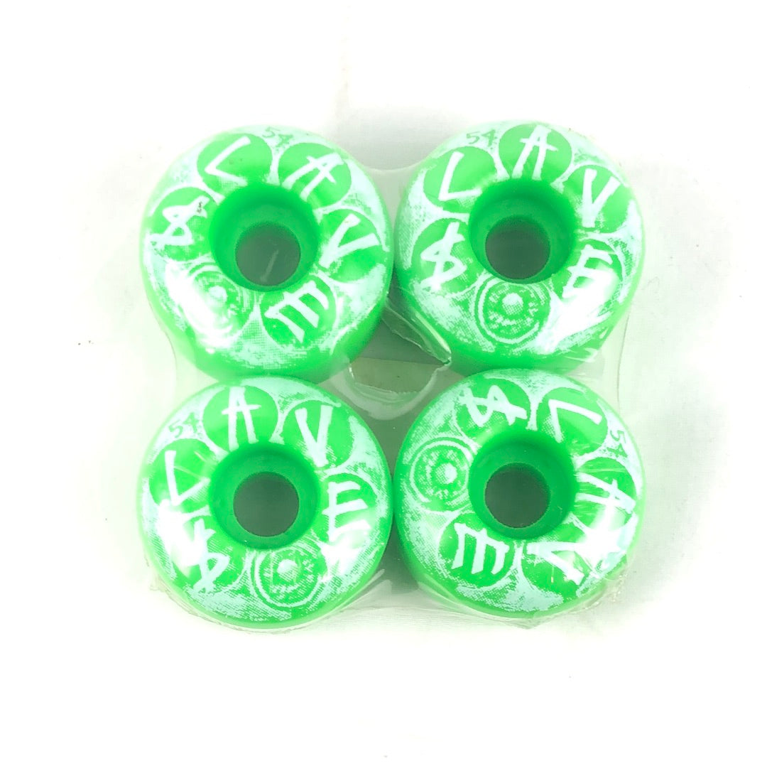 Slave Logo Green White 54mm Skateboard Wheels