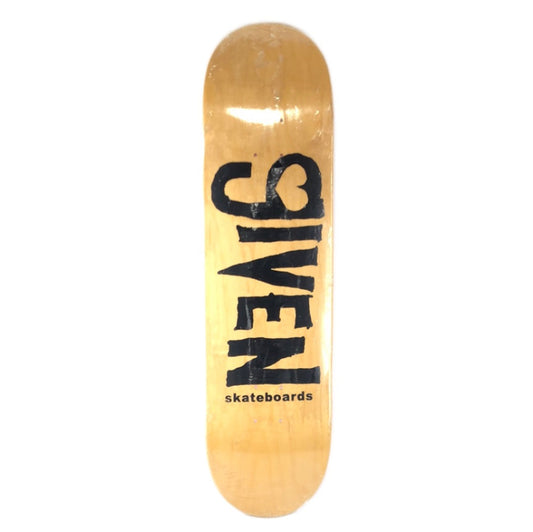 Given Team Board Blank/Black Size 8.4 Skateboard Deck