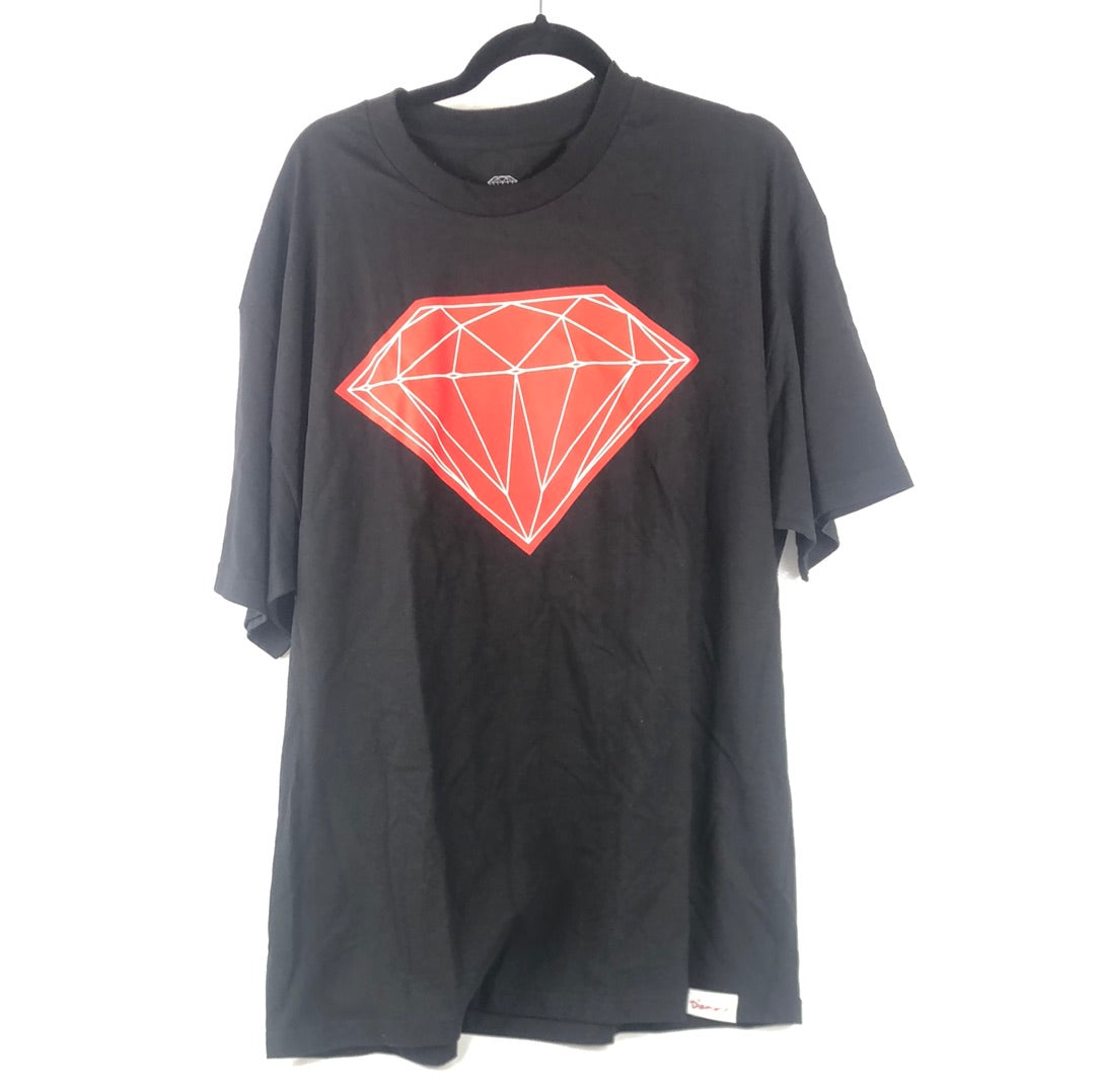 Diamond Chest Logo Black Red Size XL S/s Shirt