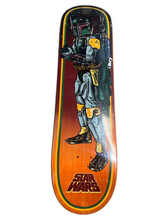 Santa Cruz X Star Wars Series 1 Boba Fett Orange Red Green Size 8.0" Vintage NOS Deck 2014