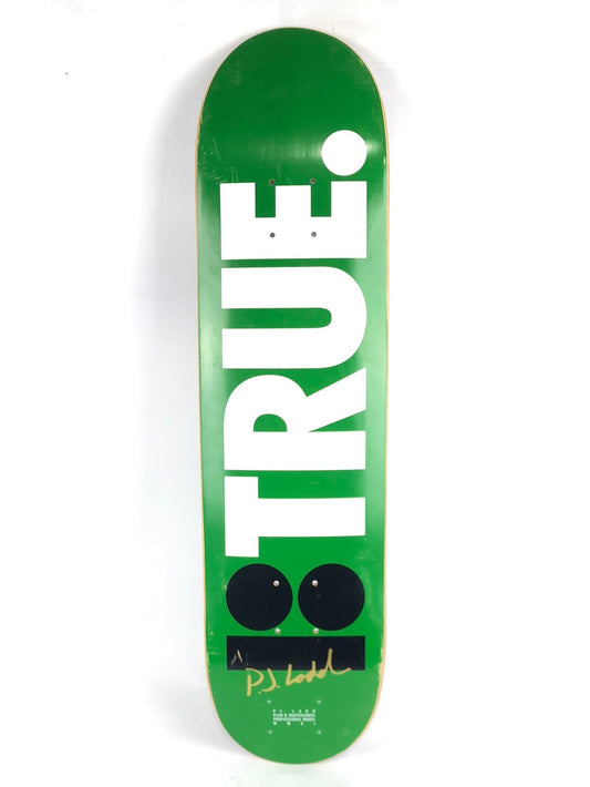 Plan B P.J. Ladd True SIGNED Video Graphic Green/White/Black 7.75" Skateboard Deck
