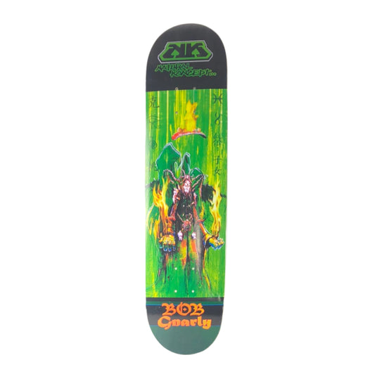 Natural Koncept Bob Gnarly Graphic Black Green Size 7.75" Skateboard Deck