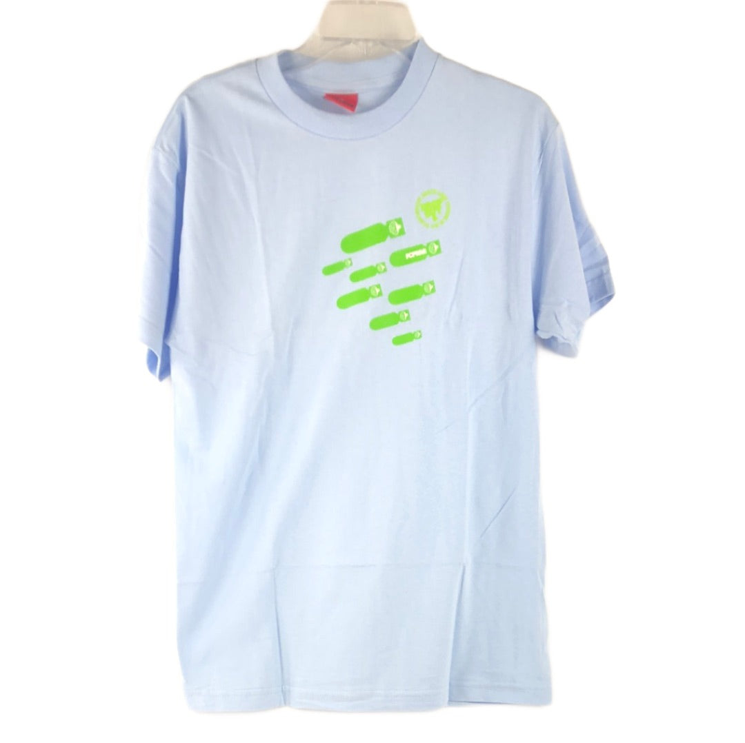 Pop War Torpedo Chest Logo Blue Green Size M S/s Shirt