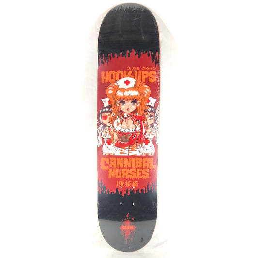 Hook-Ups Cannibal Nurses Black Red 8" Skateboard Deck