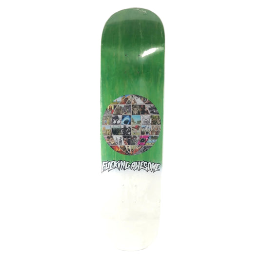 Fucking Awesome Univision Blank Green/White/Multi Color Size 8.25 Skateboard Deck