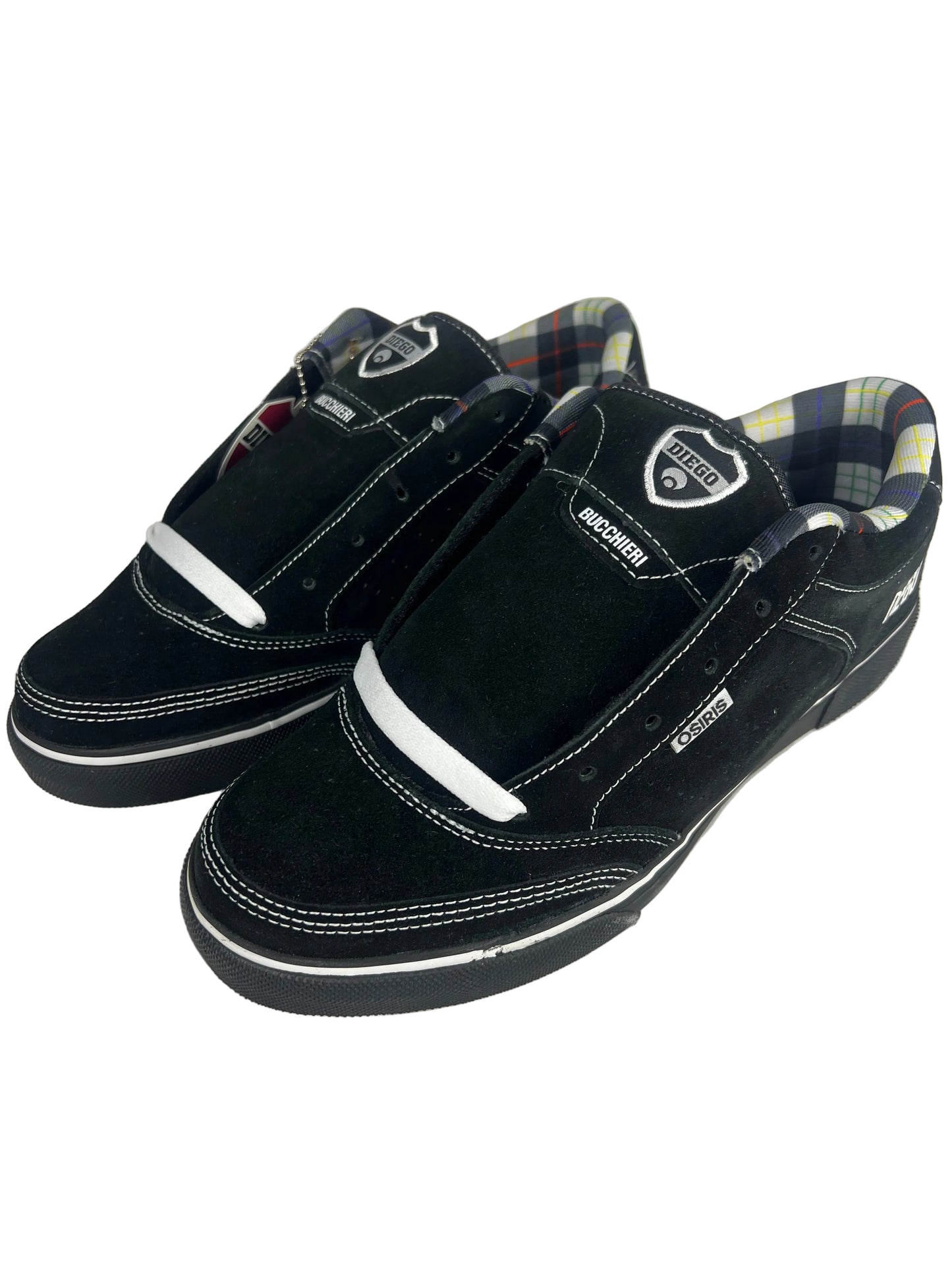 Osiris Diego Bucchieri Cleaver Black Plaid US Mens Size 9.5 Shoes